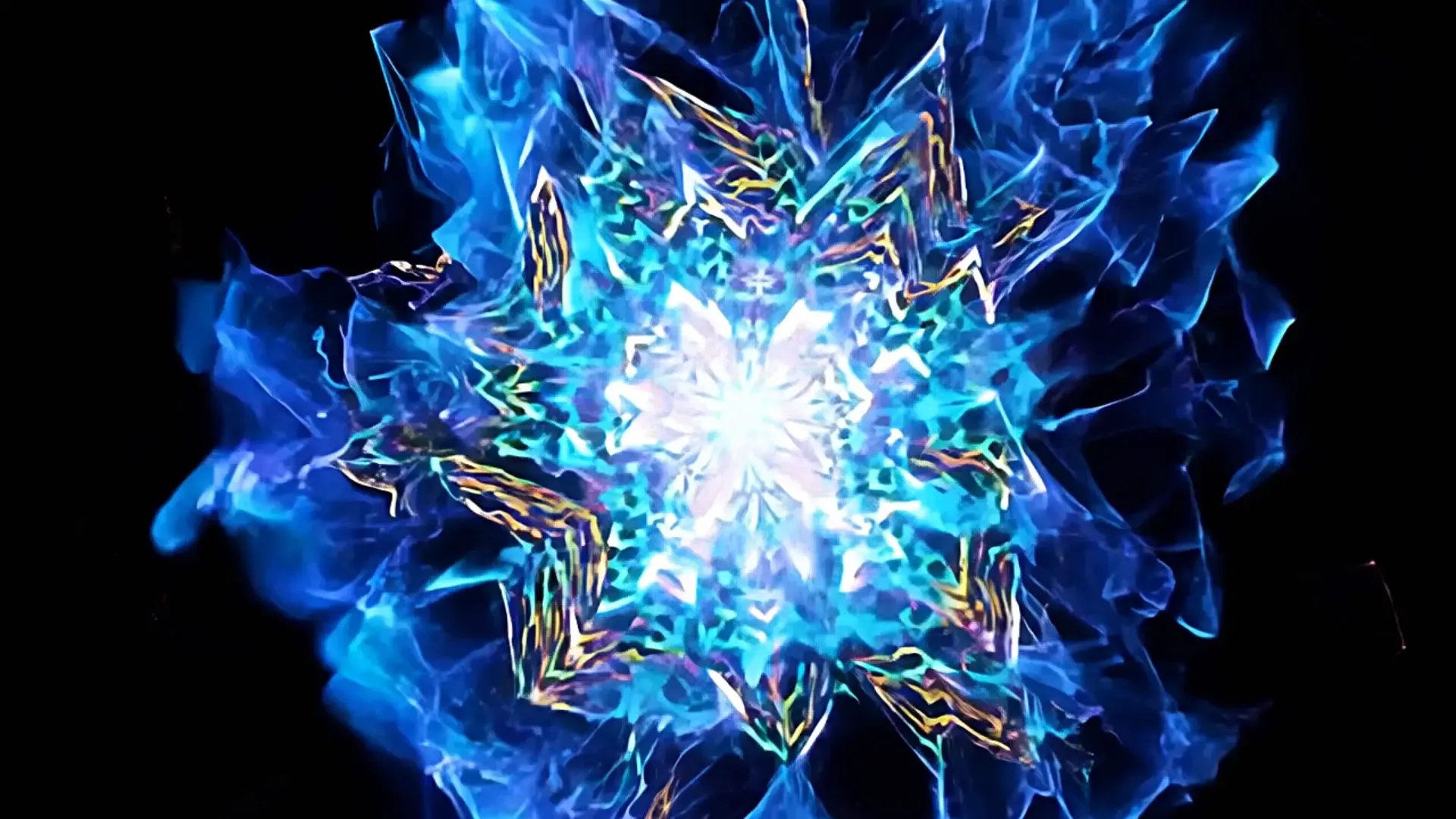 Mystical Crystal Energy Burst Background for Sci-Fi Projects